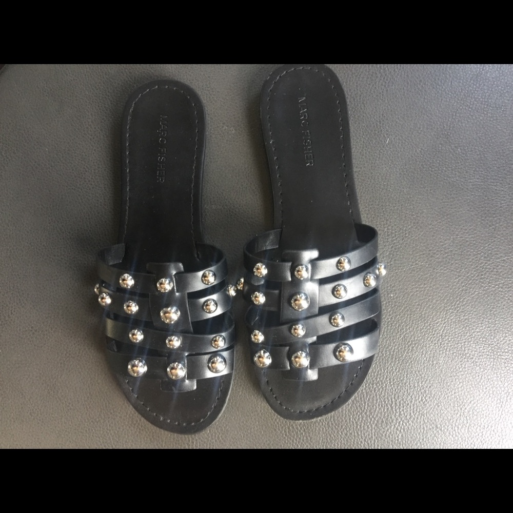 Black Marc Fisher slides
